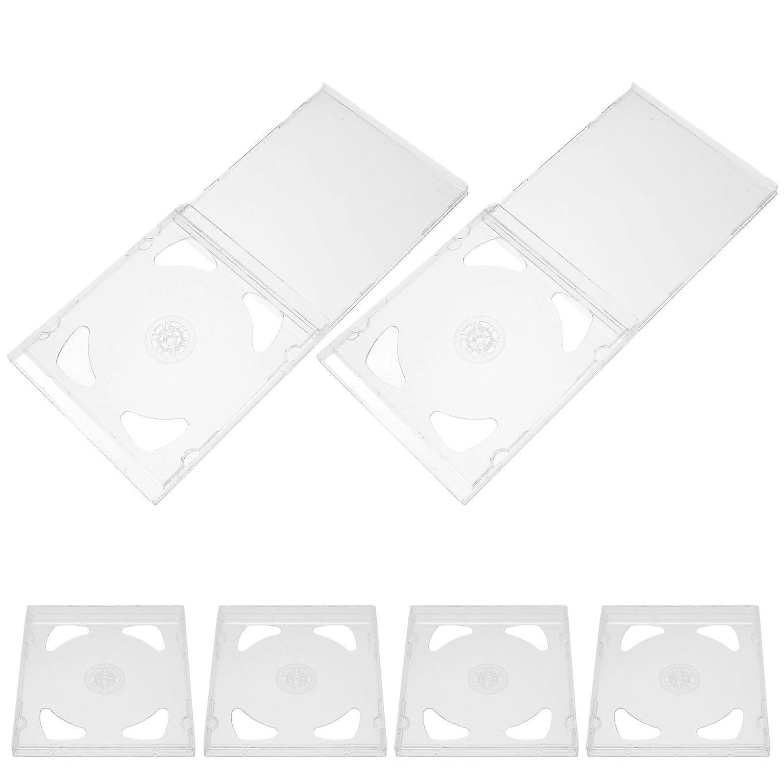 Jewel Cd Cases Transparent For Collectors Home And Office Use 6Pcs