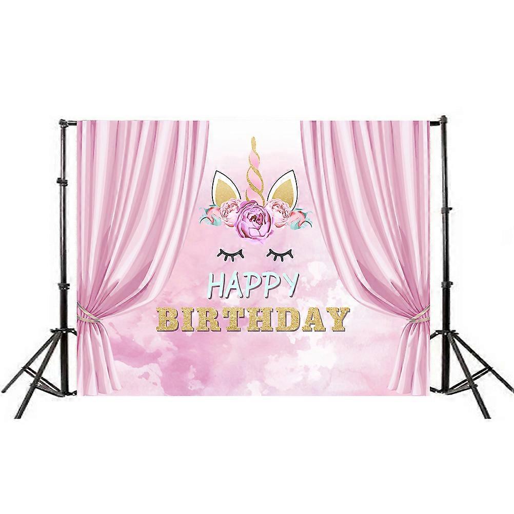 Baby Shower Photo Backdrop Unicorn Photo Background Cloth 3D Photography Backdrop Wall Props 90x15cm Wrinkles Free 1Set