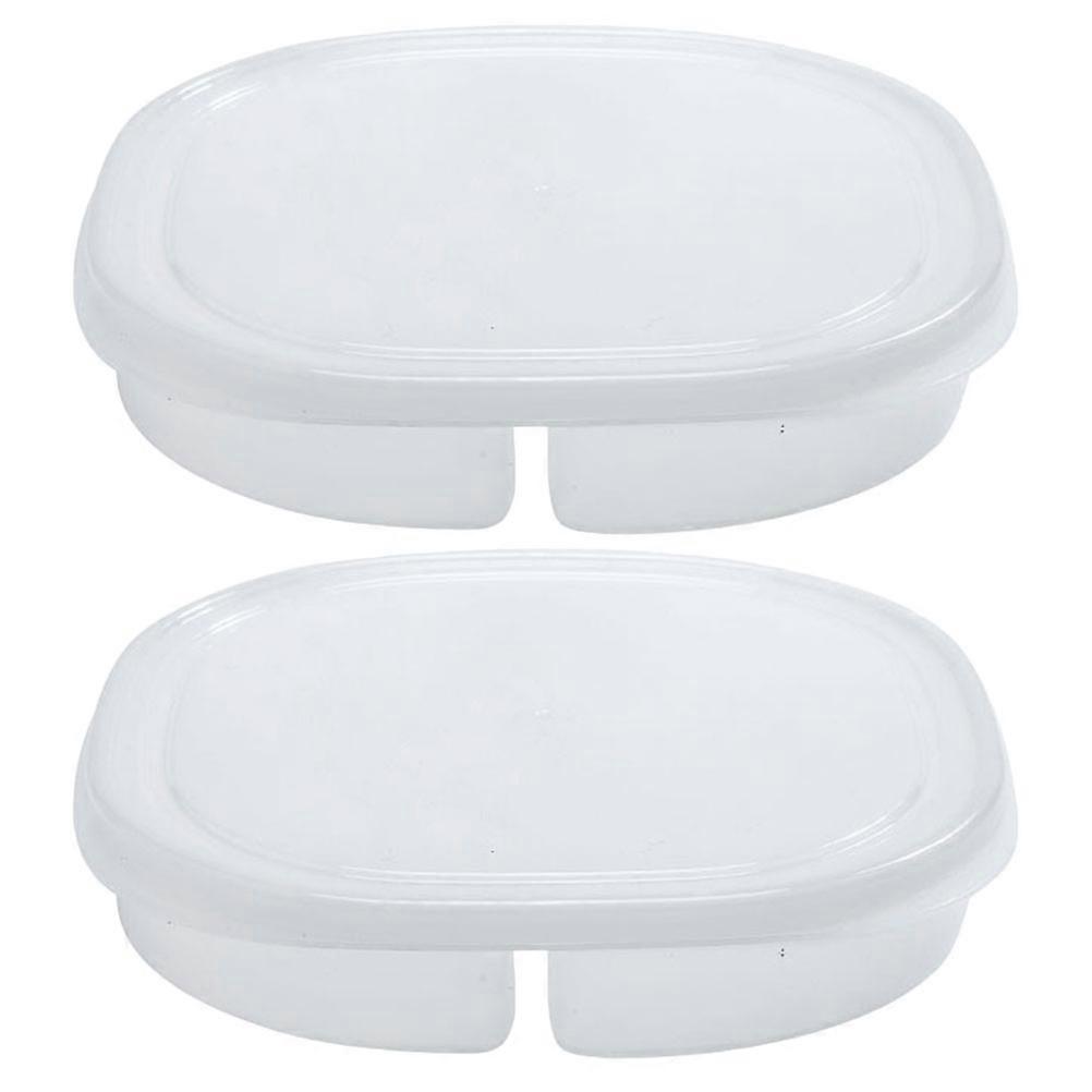 Lidded Fresh-keeping Food Box Fridge Storage Container 19X19CM Square PP 2Pcs