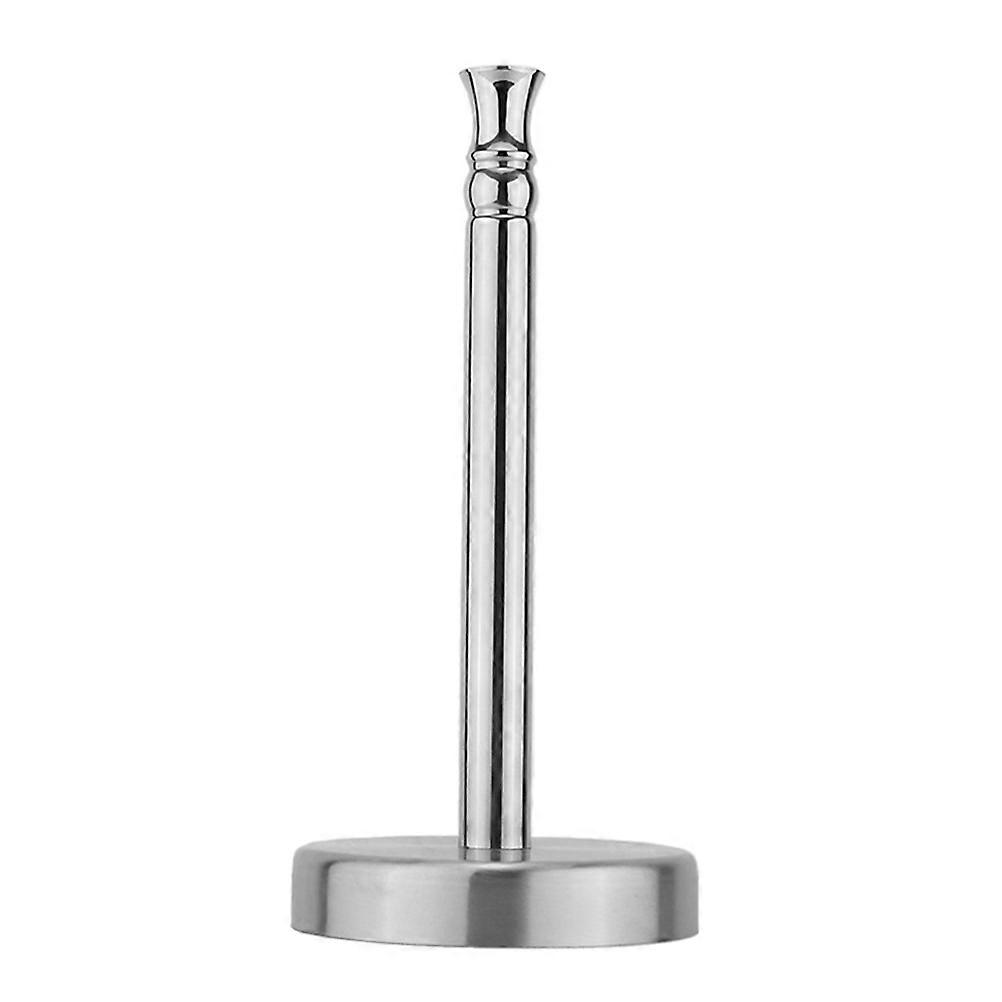 Durable Metal Paper Towel Holder Stand for Kitchen & Bathroom – Compact, Non Slip Design, Space Saving Countertop Organizer for Roll Paper Tissues –