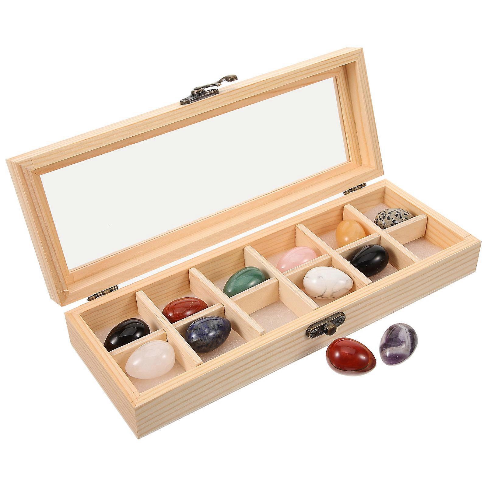 Crystal Craft Polished Crystal Stone Decoration Easter Egg Multi 25.00X9.00X4.50CM present 1Set