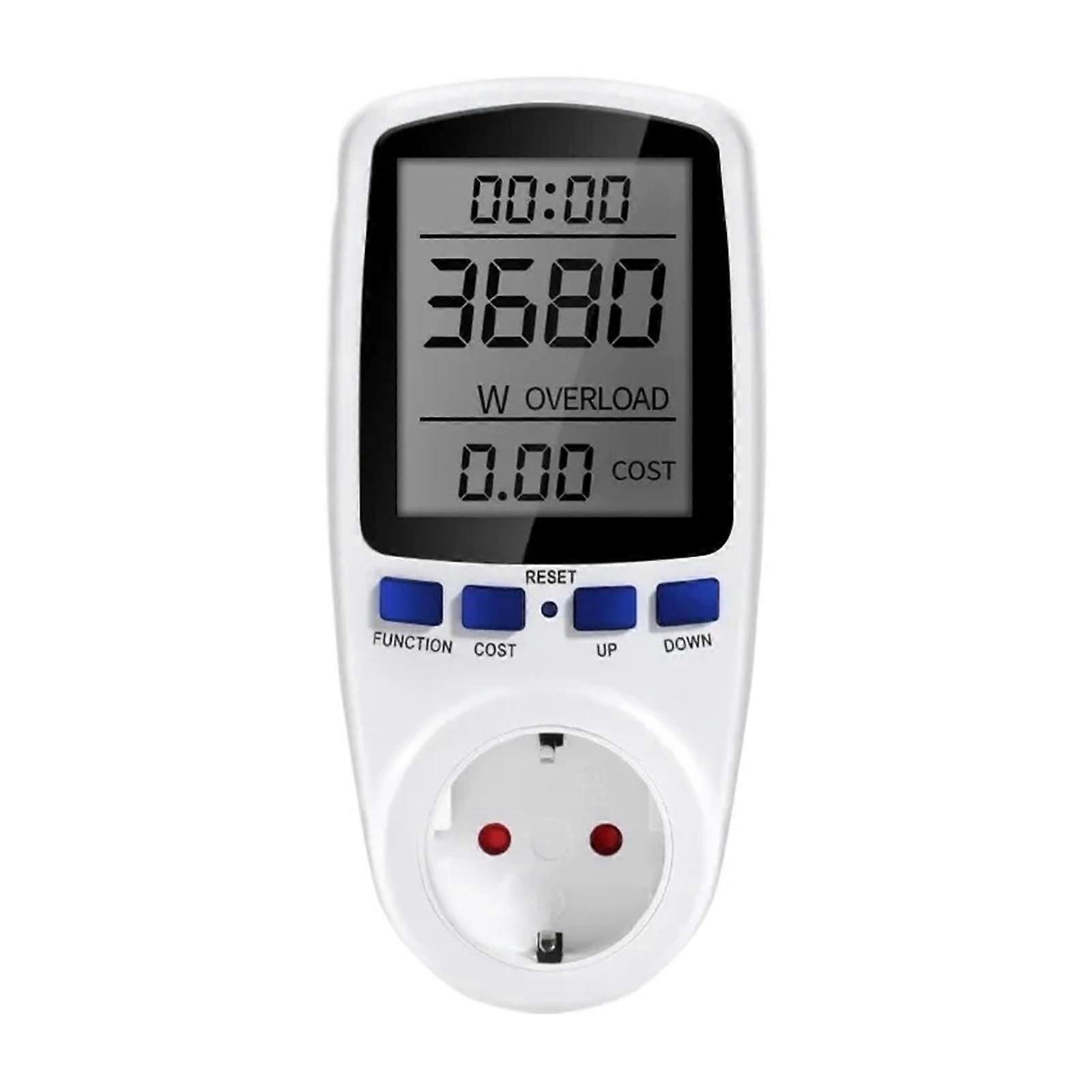 Digital Wattmeter AC 220V Energy Consumption Monitor EU Plug Power Meter Kilowatt Hour Usage Tracking