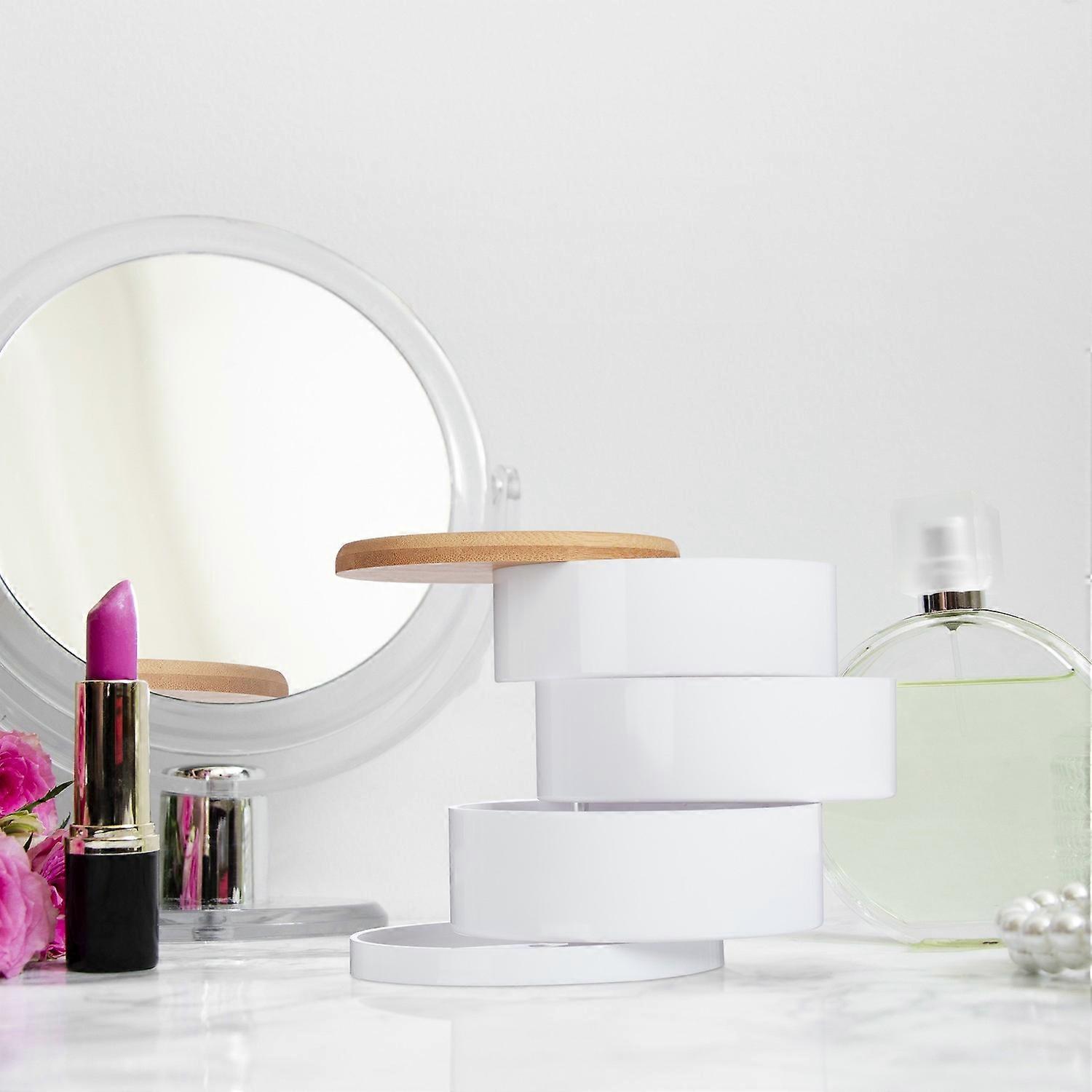 Makeup Storage with 3 Compartments