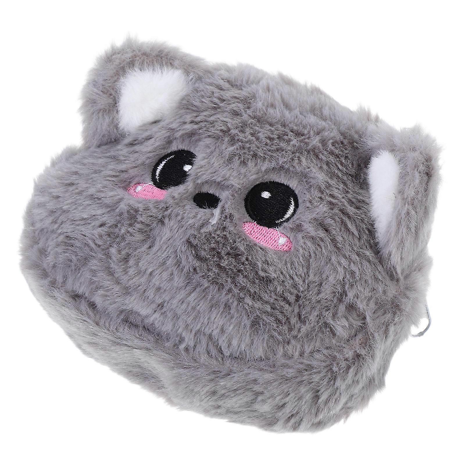 Cute Plush Animal Coin Pouch Fluffy Small Wallet for Coins, Earphones, Cards Soft Storage Bag for Travel and Daily Use