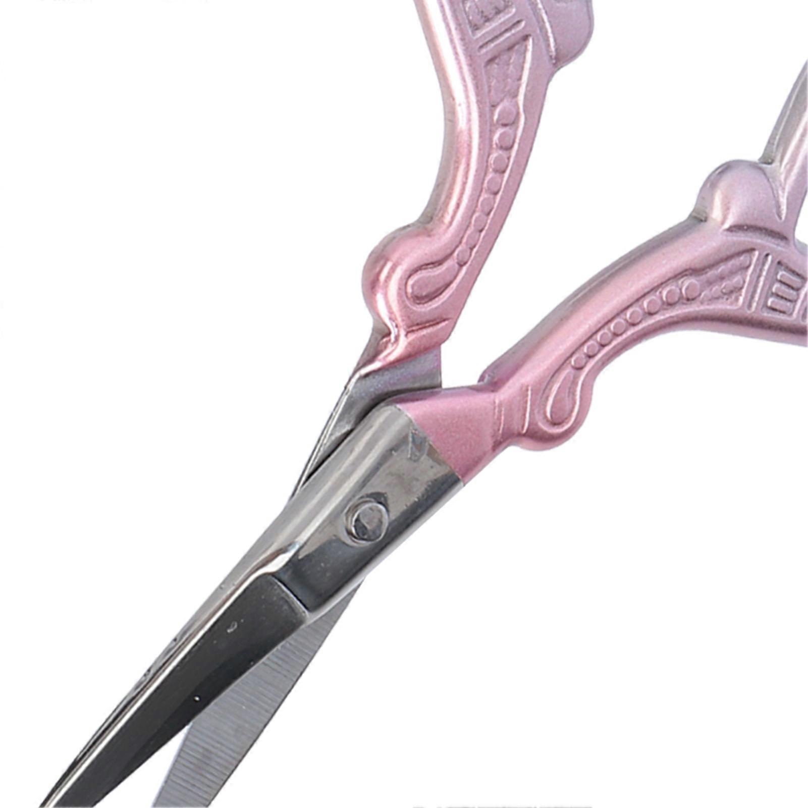 Stainless Steel Embroidery Scissors, Small Handmade Sewing Scissors for Paper Cutting, Craft Projects (Pink)