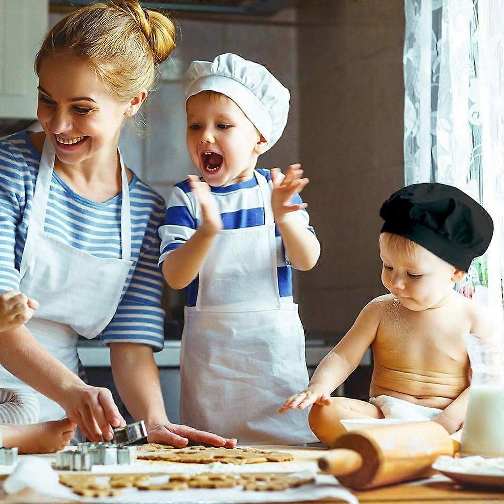 Kids’ Cooking Apron & Chef Hat Set: Red/White, One Size – For Role Play, Baking