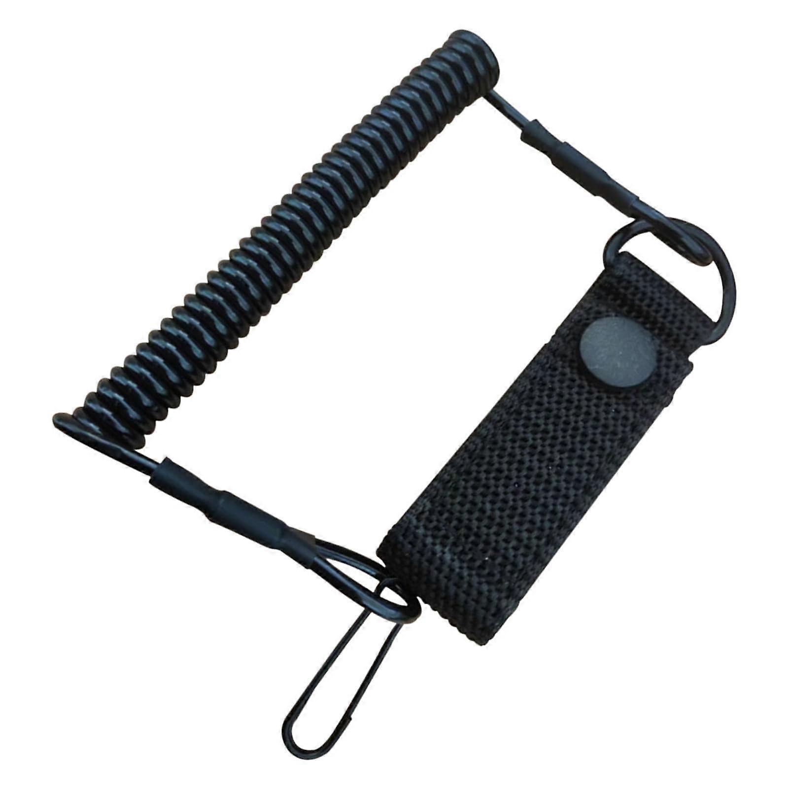 Spiral Fishing Lanyard - Elastic Safety Keyring with Retractable Spring Cord for Fishing and Climbing Outdoors