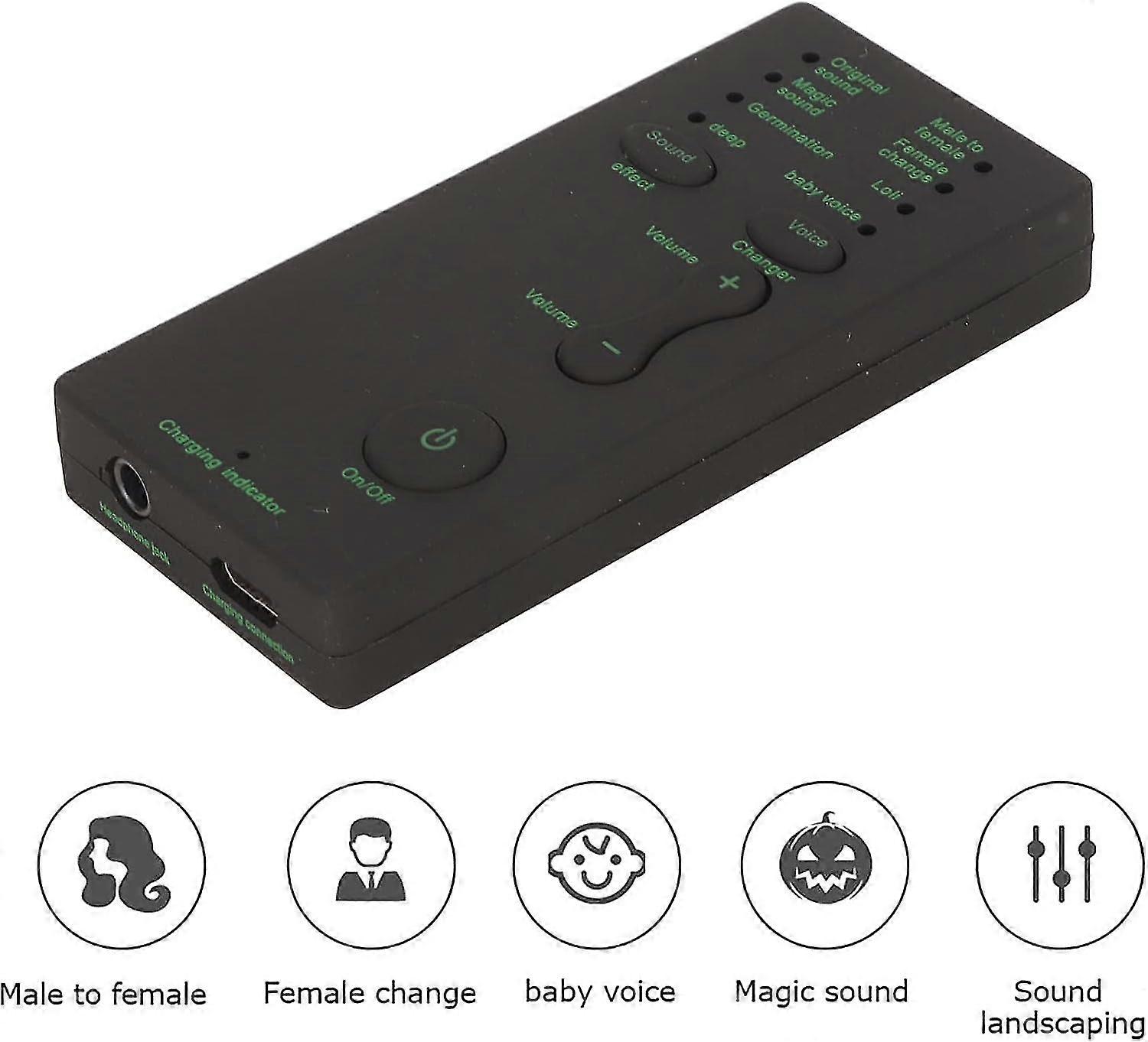 Draagbare stemvervormer - 7 geluidseffecten, minimachine voor PS4/PS5/PC/Telefoon