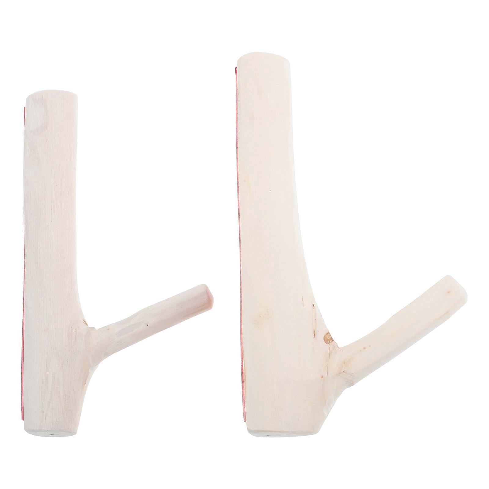 Self Adhesive Coat Hook Self-Adhesive Bathroom Wall Hook Rustic Style Bathroom Use Beige 8X2.5X15CM Hanging 2Pcs