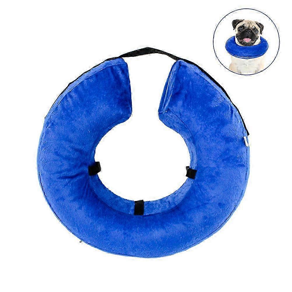 Adjustable PVC Inflatable Pet Collar with Hook and Loop Fastener for Pets