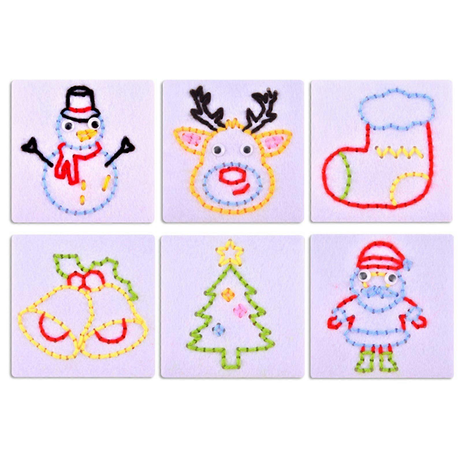 Nonwoven Fabric Threading Activity Craft Project Kits Sewing Toy For Kindergarten Classroom And Sensory Development Multicolor