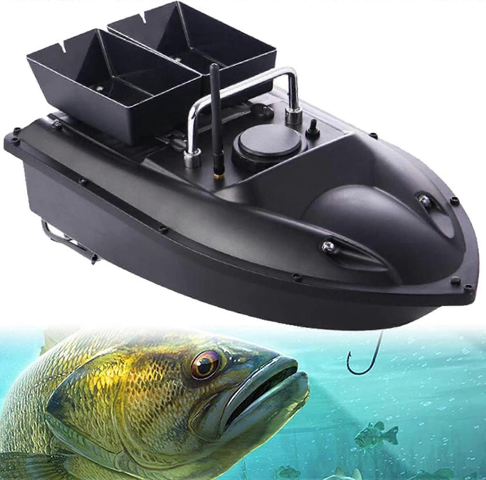 remotecontrolled fishing boat with LED, GPS, speed control, dual motors