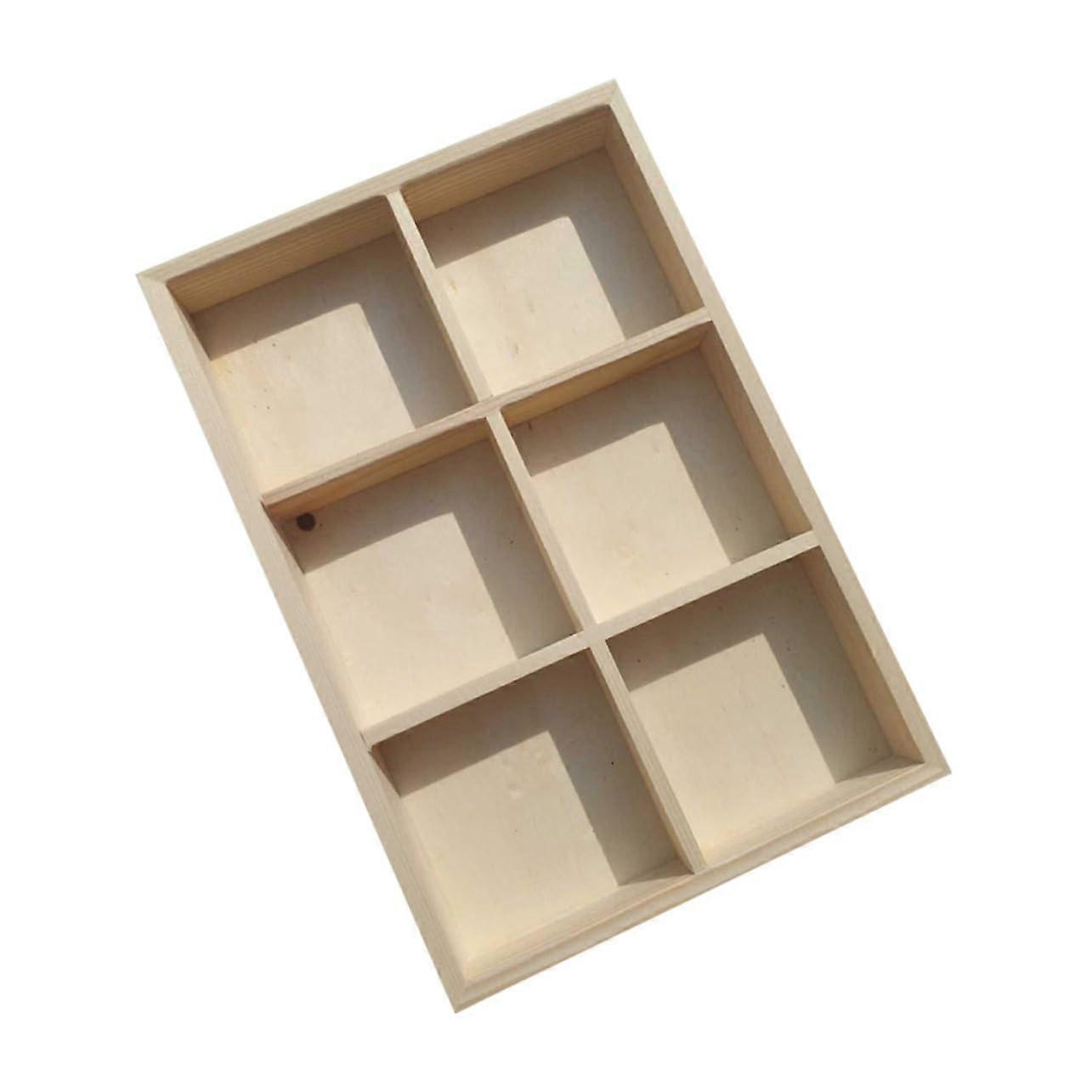 Wooden Box for Painting Utensils - Storage Container with Compartments for Pigments and Coloring Pens, Compact Design for Artists
