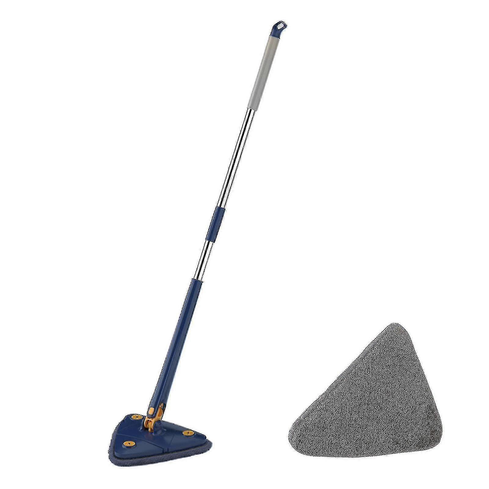 Adjustable 360 Rotatable Cleaning Mop for Wet & Dry Use - Triangle Hands-Free Wash Mop
