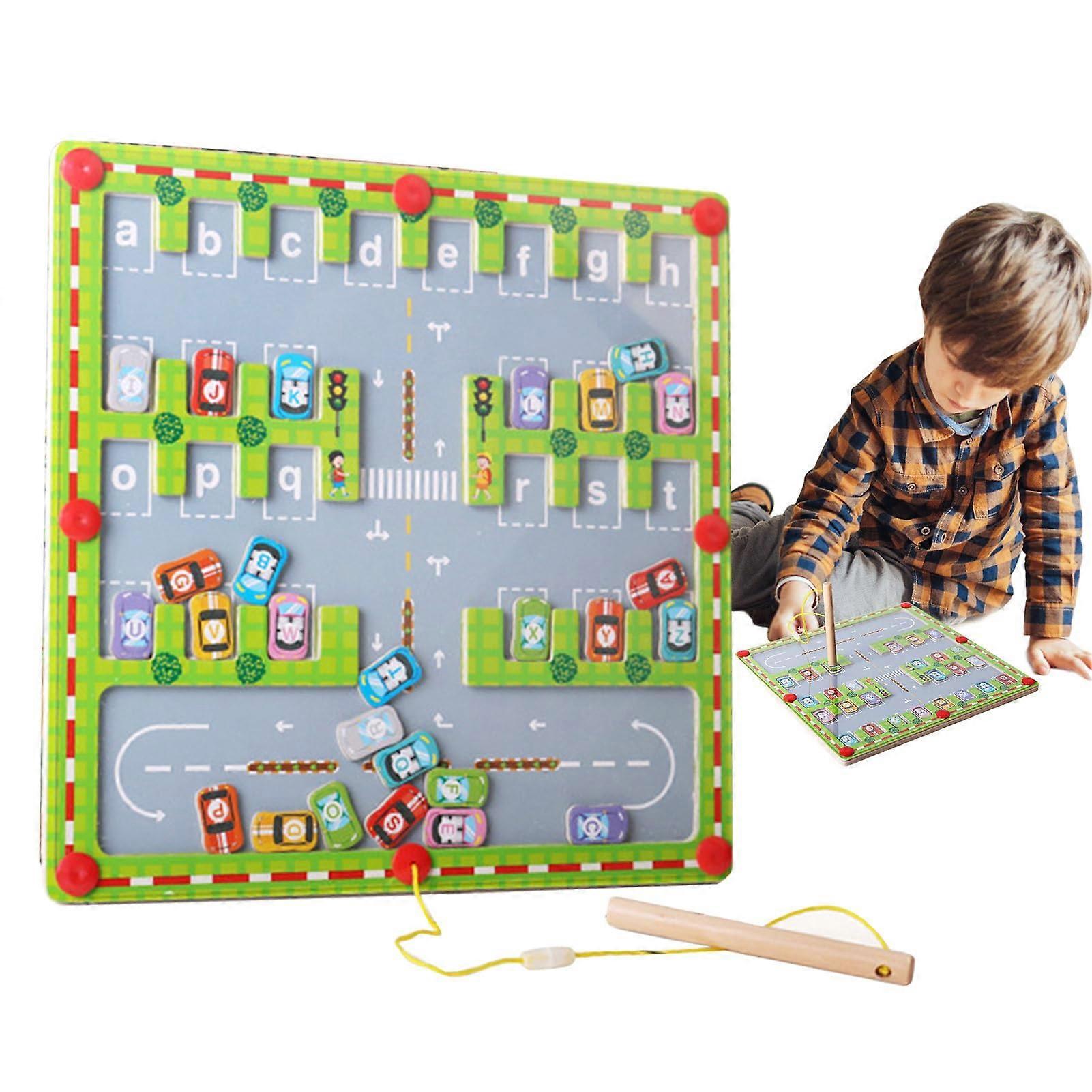 Magnetic board, magnetic alphabet puzzle, alphabet puzzle, fine motor skills toy, alphabet learning toy, portable learning toy for recognition