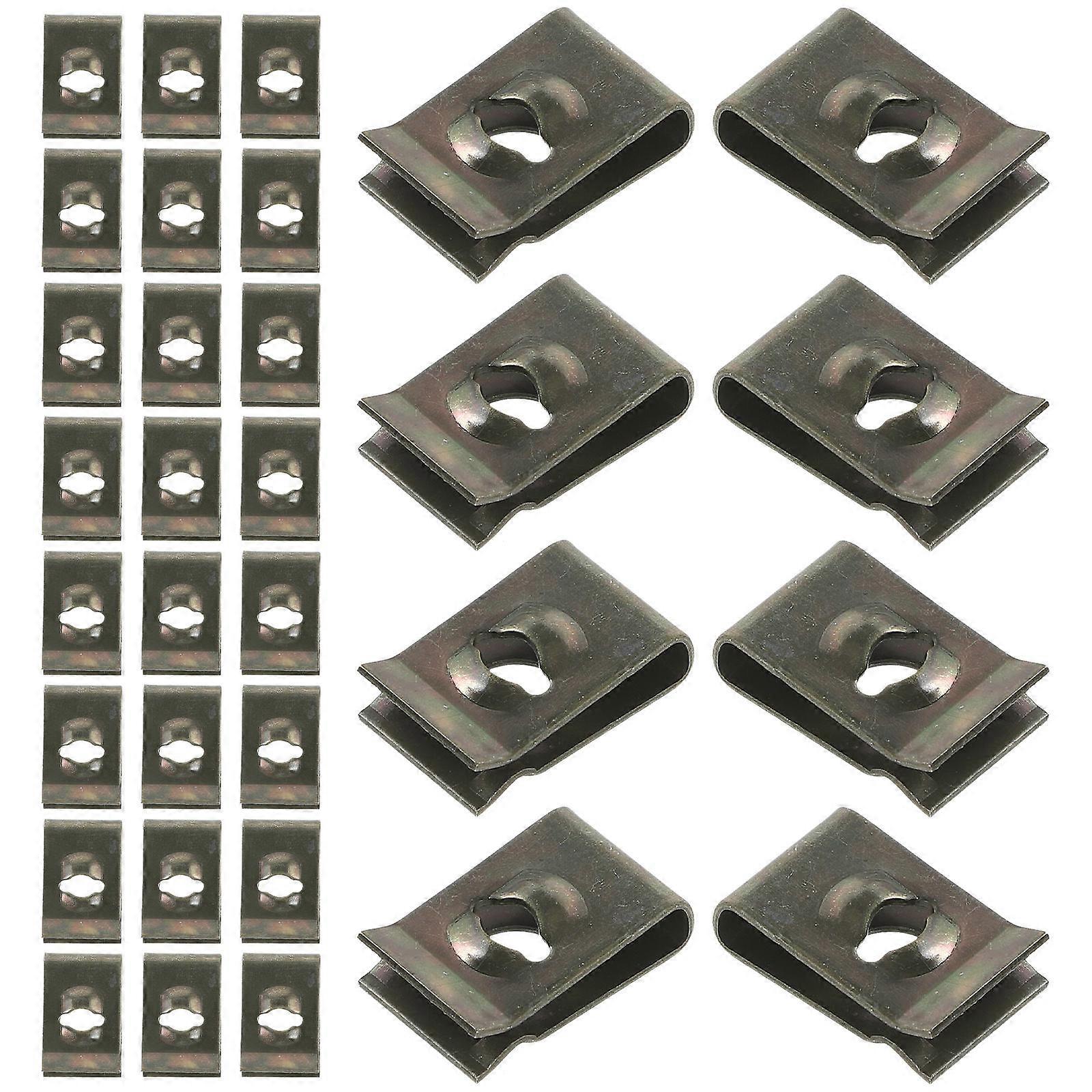 50pcs U Shaped Bumper Retainer Clips Auto Fasteners for Car Interior Mudguard Replacement Versatile DIY Auto Parts for Easy Installation