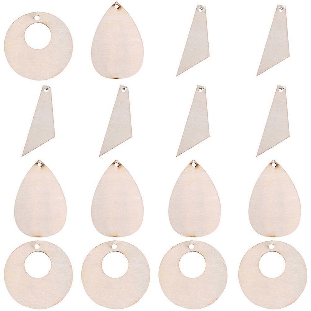 60 Pcs Wooden Earring Making Kit with Unique Styles, Includes Rings and Fish Hooks for DIY Jewelry Crafting Projects