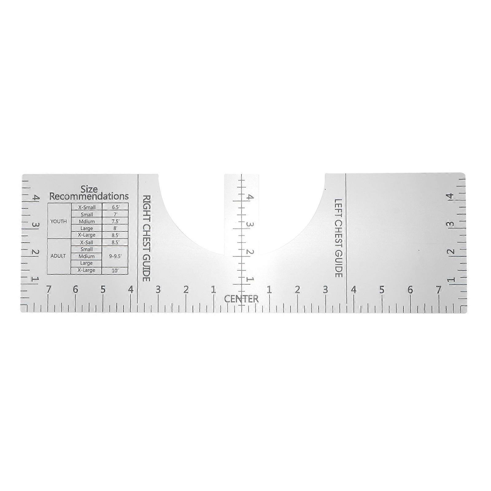 Tshirt Ruler Alignment Tool Clear Tshirt Alignment Tool Sewing Assistance Rectangular 41x13cm 1Pcs