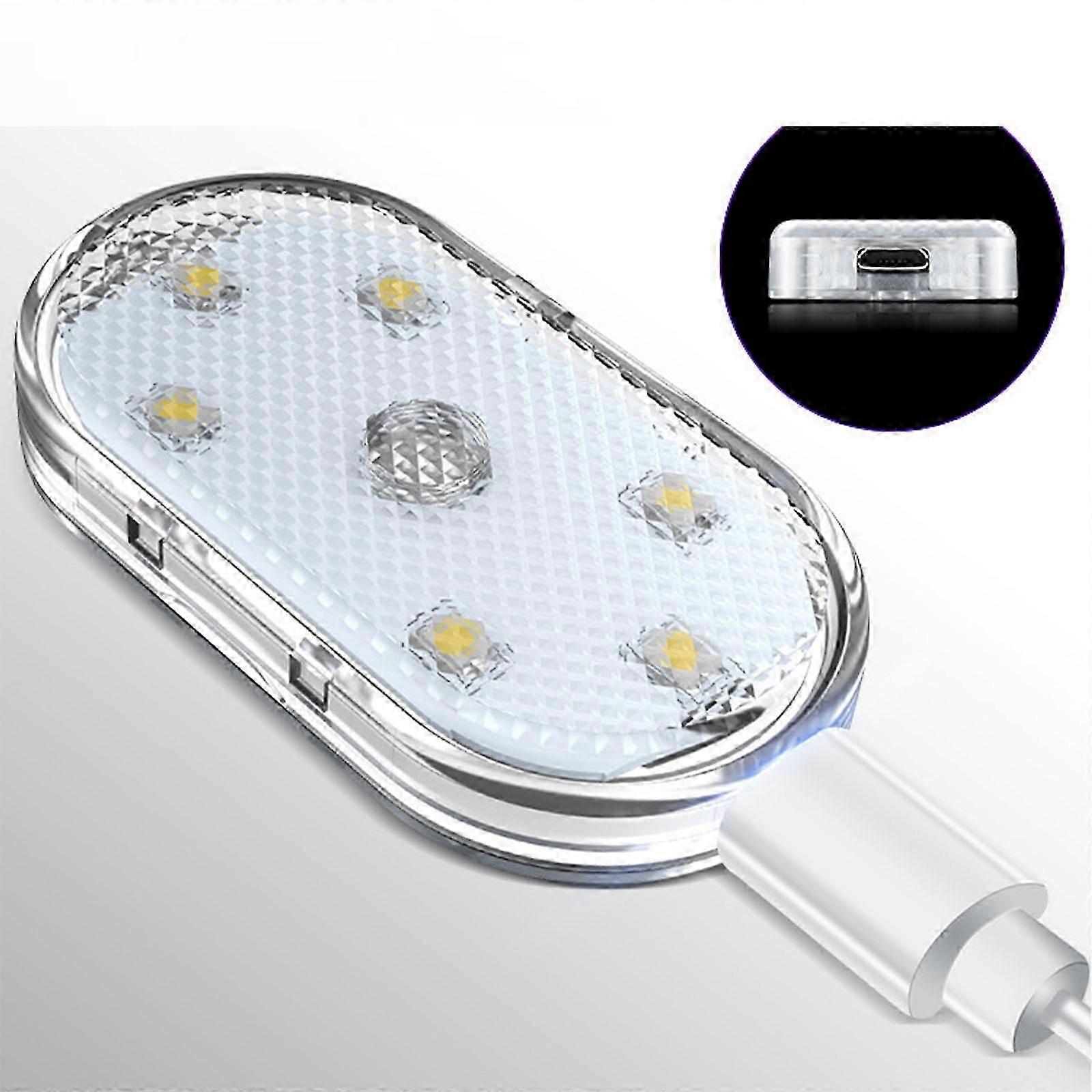 Araba Led Işıkları, USB Şarj Edilebilir LED Işık Araba İçi, Yapışkanlı 7 Renk LED Atmosfer Işıkları, Arabalar RVS ve Kamyonlar için Taşınabilir Led Işıklar