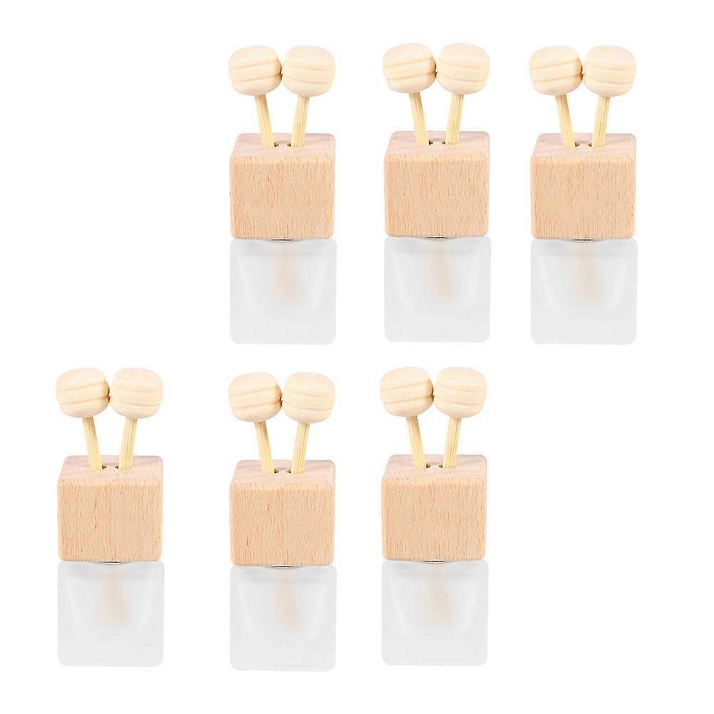 Car Diffuser Bottle with 360 Degree Rotatable Clip Design for Car Use Beige Glass 6PCS
