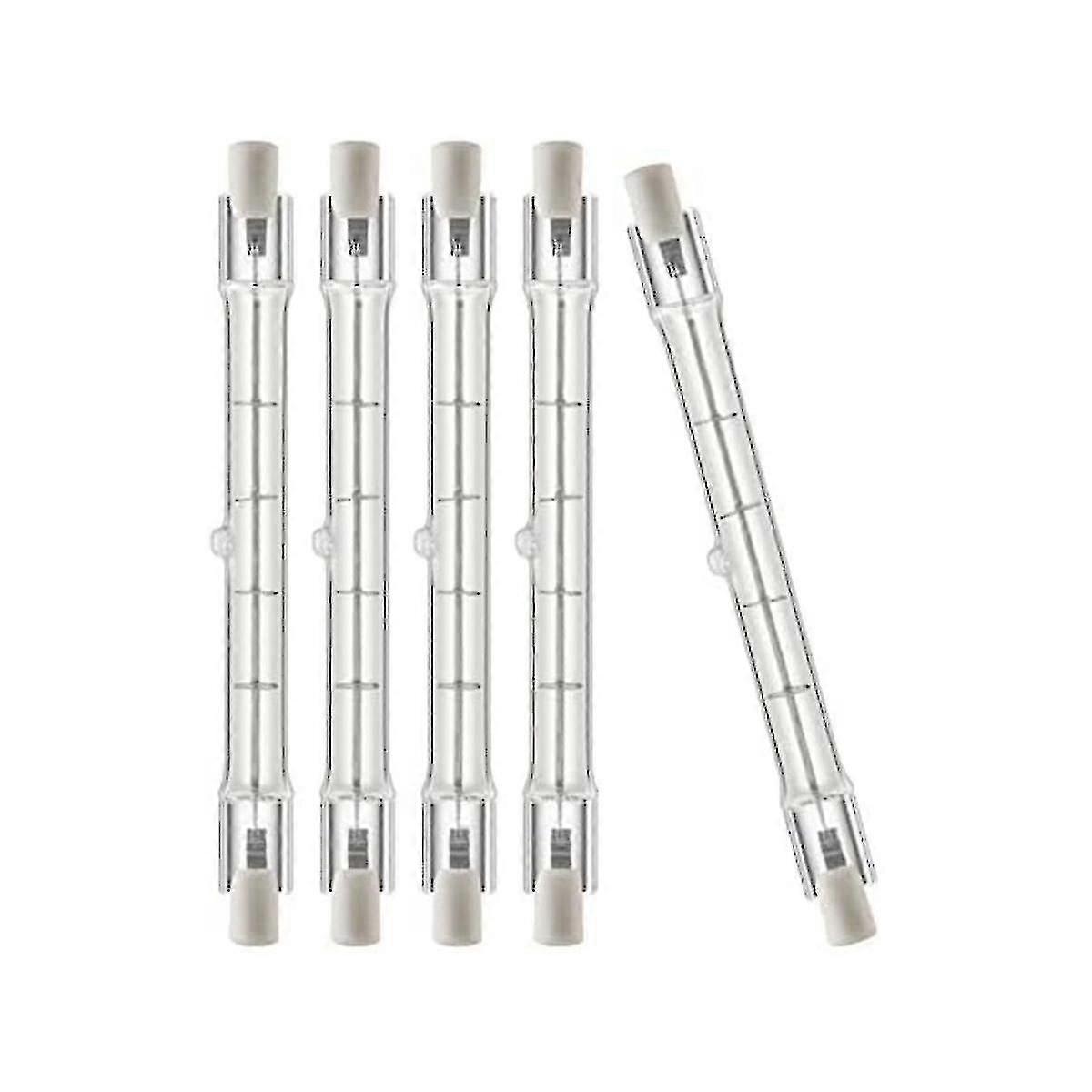 5 Pack Halogen Bulbs R7s T3 118mm 150w 120v, J Type Halogen Bulb With Lifespan, Double E-hao
