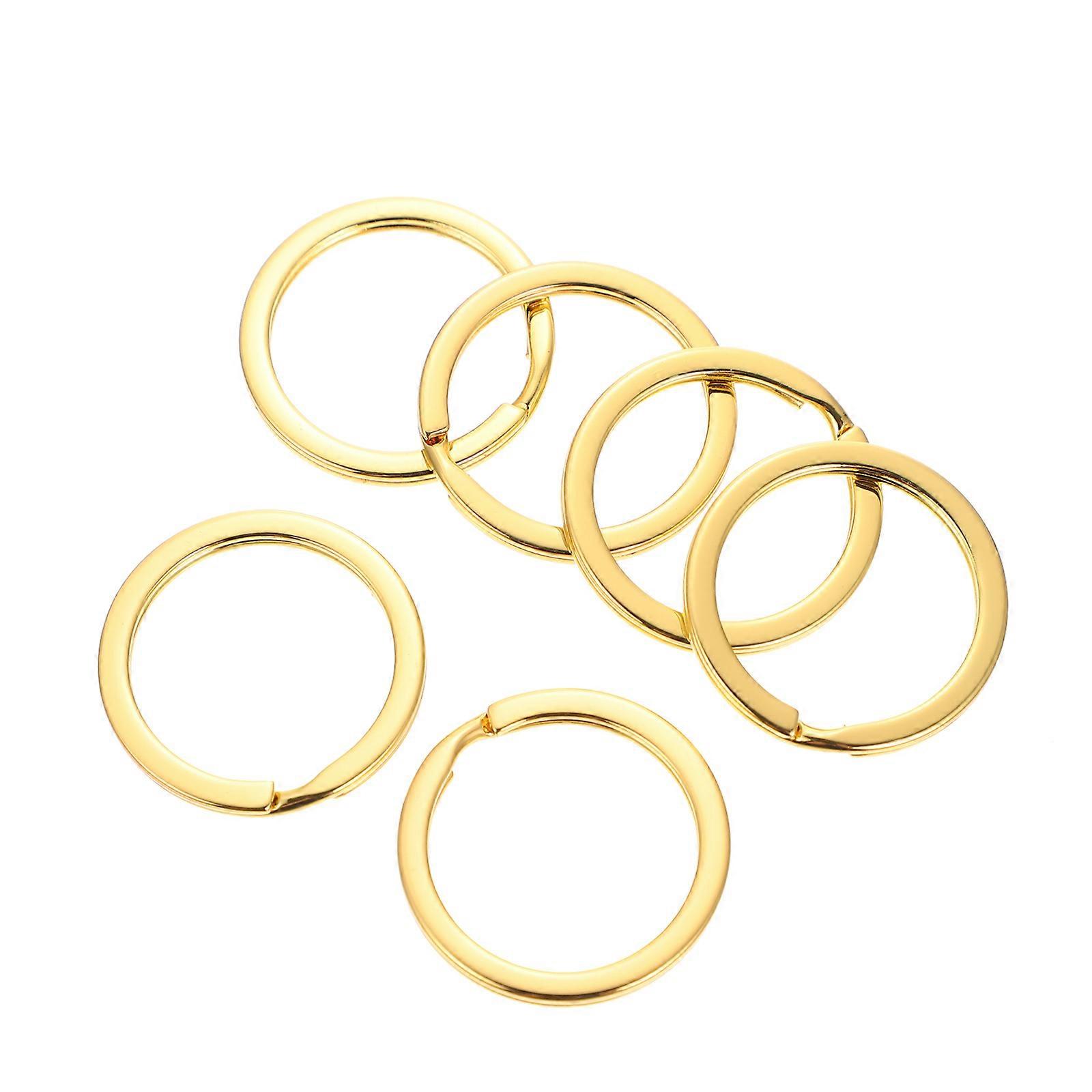 حلقات مفاتيح معدنية ذهبية مصنوعة يدويا للزينة 20 قطعة حلقات مفاتيح متينة