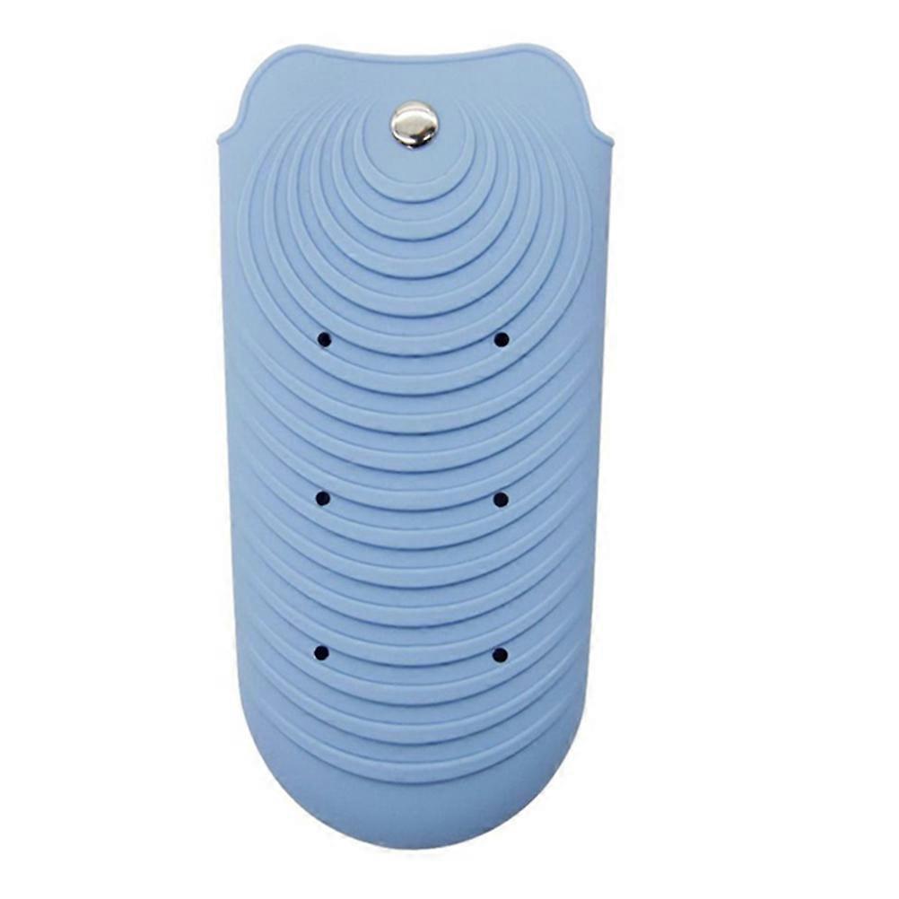 Silicone Hair Tool Holder Heat Resistant Pouch Blue 20.5X10X1CM For Home Use Travel Work Styling On The Go 1Set