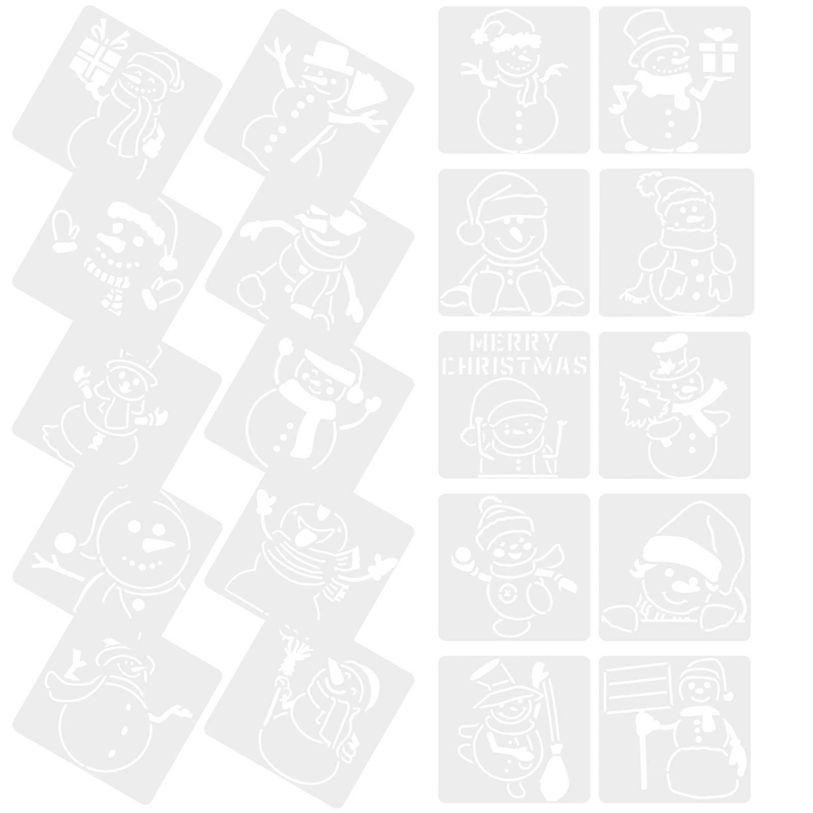 Stencils for Scrapbooking Scrapbook Stencil Template for Painting and Crafts Square Shape 20Pcs