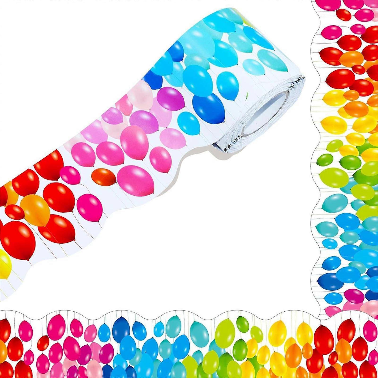 Bulletin Board Decoration 60ft Colorful Border Classroom Bulletin Board Paper Border for Bulletin Board T210'