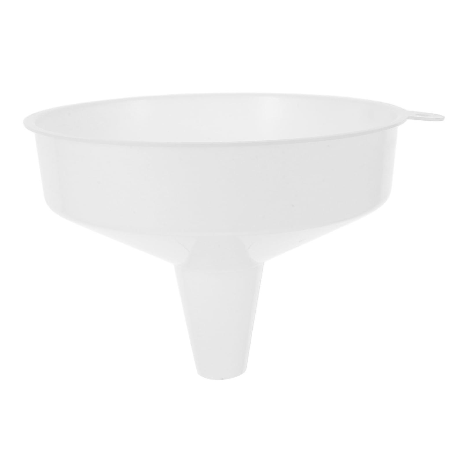 Wine Funnel With Strainer, Space-Saving Compact Plastic Kitchen Wine Accessories, 1 Pc White