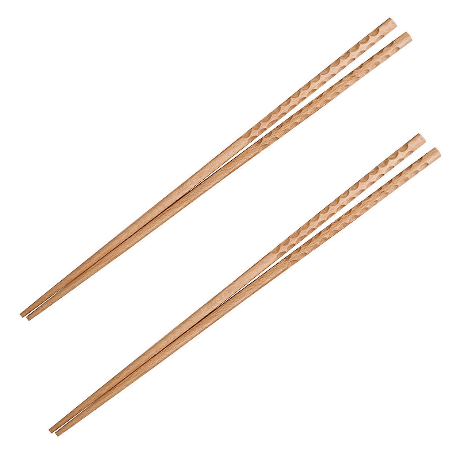 Long Wood Chopsticks for Kitchen Use Great for Frying Hot Pot Cooking and Avoiding Hand Burns Assorted Color 42cm