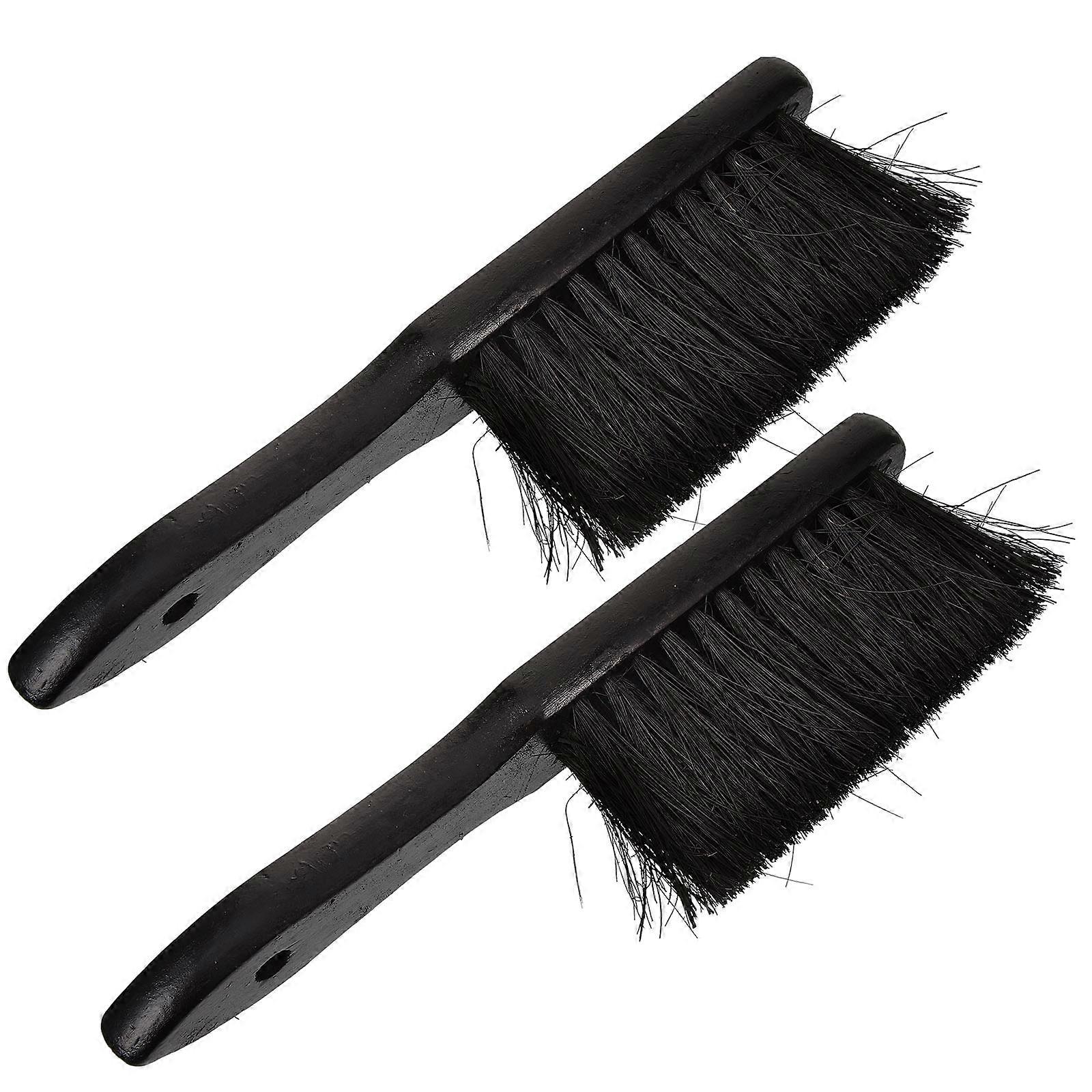 Fireplace Brush Set with Ergonomic Handle, Soft Dense Bristles for Ash & Coal Cleaning, Indoor Use for Benches and Countertops