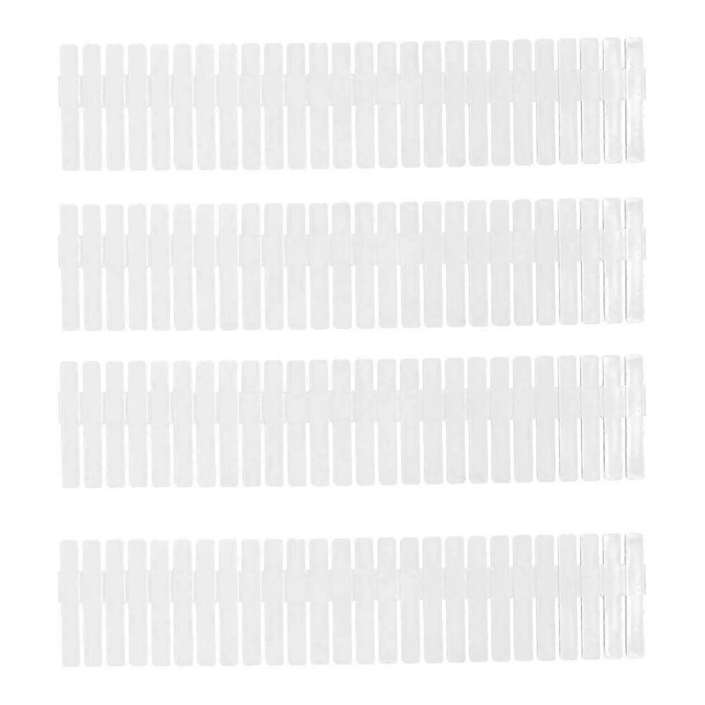 White Plastic Drawer Dividers for Organizing Clothes in Dresser or Kitchen Adjustable Size Fits Most Drawers
