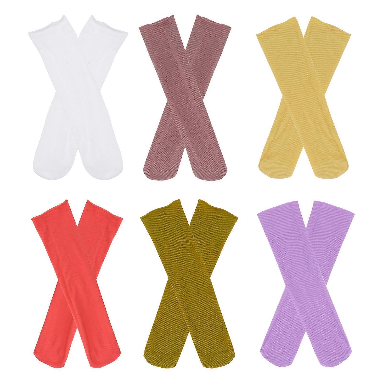 Pohodlné letné ponožky Dievčenský ľadový povrch Jednoduchý vzhľad 6 párov