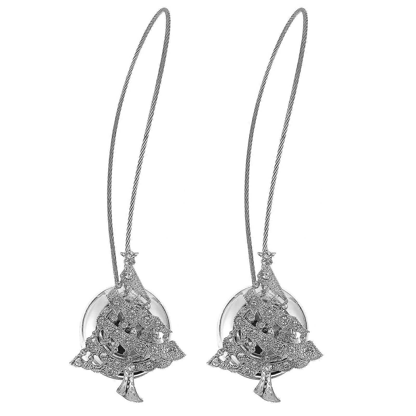 Christmas Magnetic Curtain Tiebacks For Family And Friends 38x5cm Silver Magnetic Hold 2Pcs