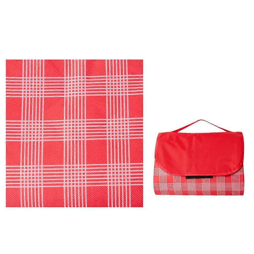 Large Outdoor Camping Picnic Mat 600D Oxford Waterproof Sandproof 78.7x78.7in Red Beach Mat for Travel