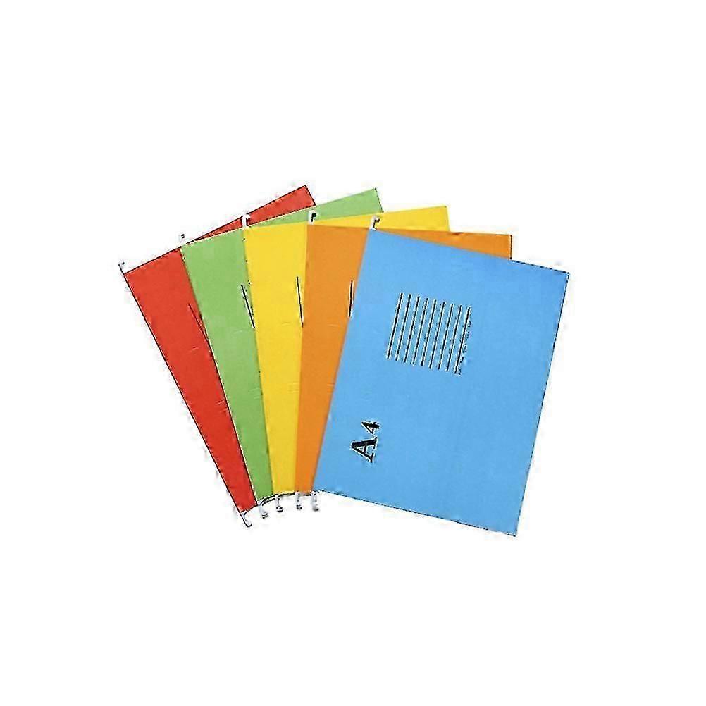 5 Pcs A4 Hanging File Folders, Wear-resistant Document Organizer, Mixed Color Office Supplies