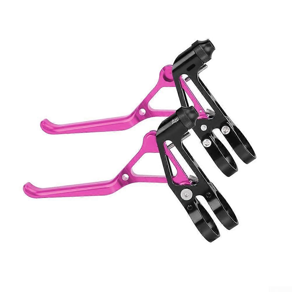Brake lever made of aluminum alloy for road and folding bikes, lightweight design with standard mounting size (purple) Violet