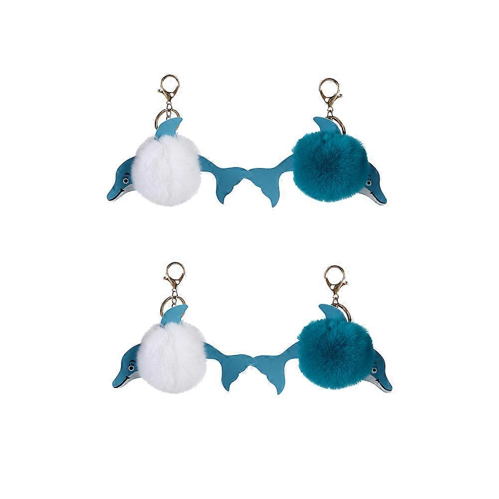 Dolphin Key Key Ring Small Girls Everyday Use Plush Cloth 4Pcs