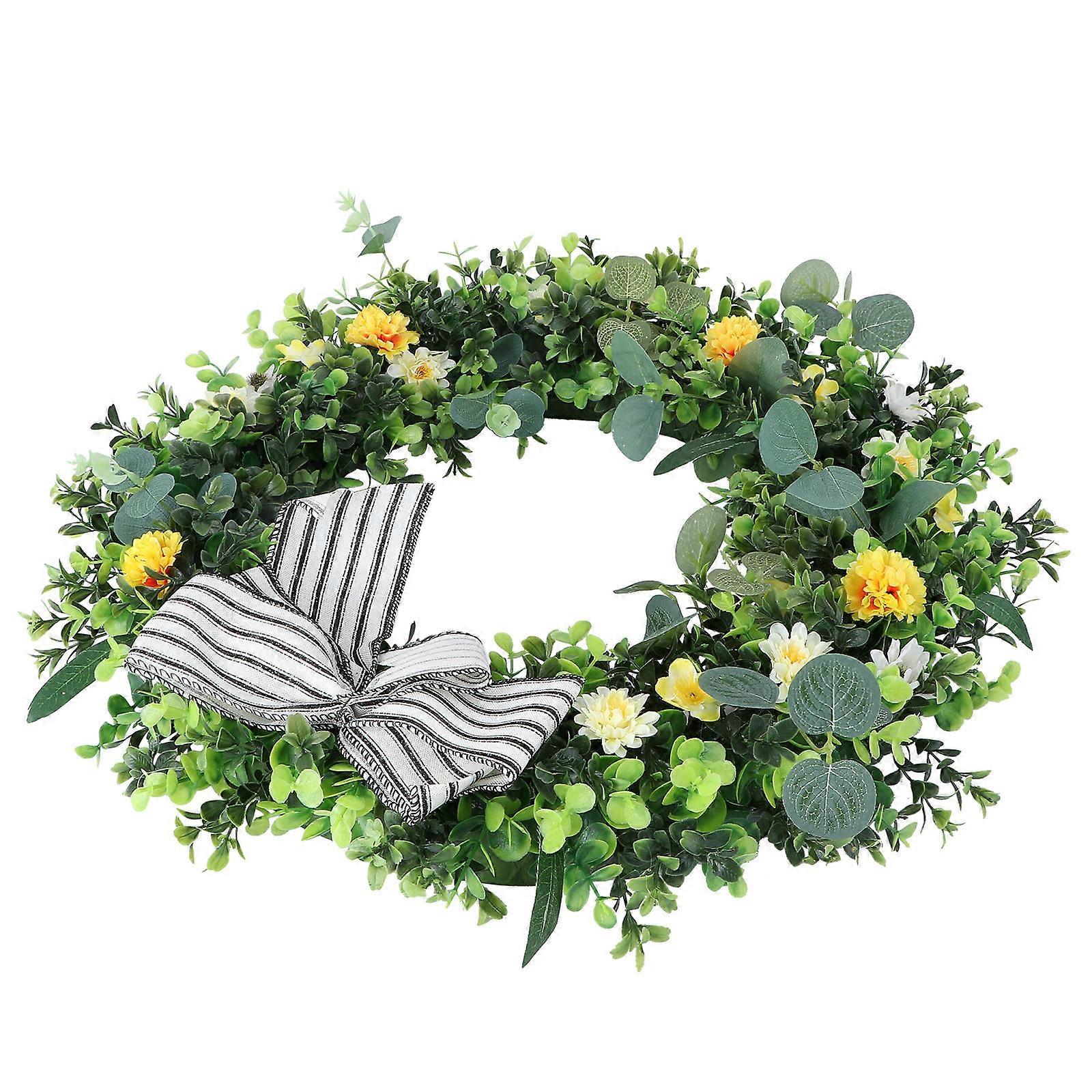 Easter Wreath with Natural Green Color for Home Decor Made of TPE 1 Pc
