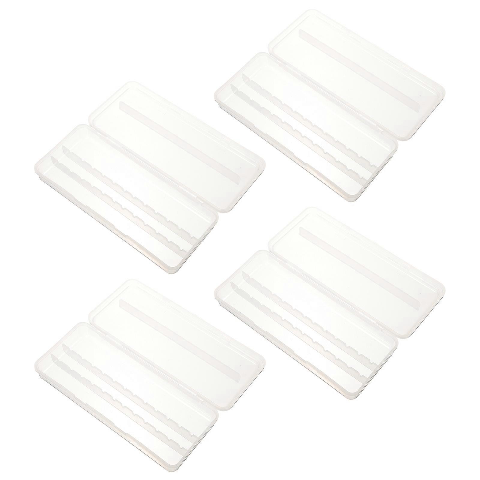 White Plastic Nail Drill Bits Storage Container for Organizing and Storing 4pcs