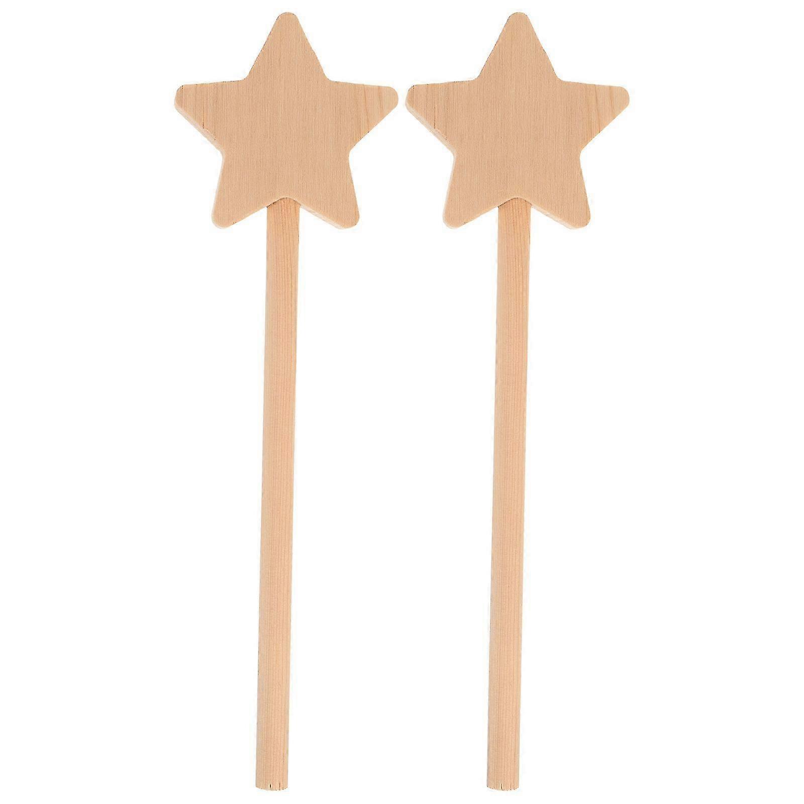 2pcs星型フェアリースティックペインティングワンド手作りフェアリースティックDIYグラフィティフェアリースティック22.5x6.5cm SZRH A-S