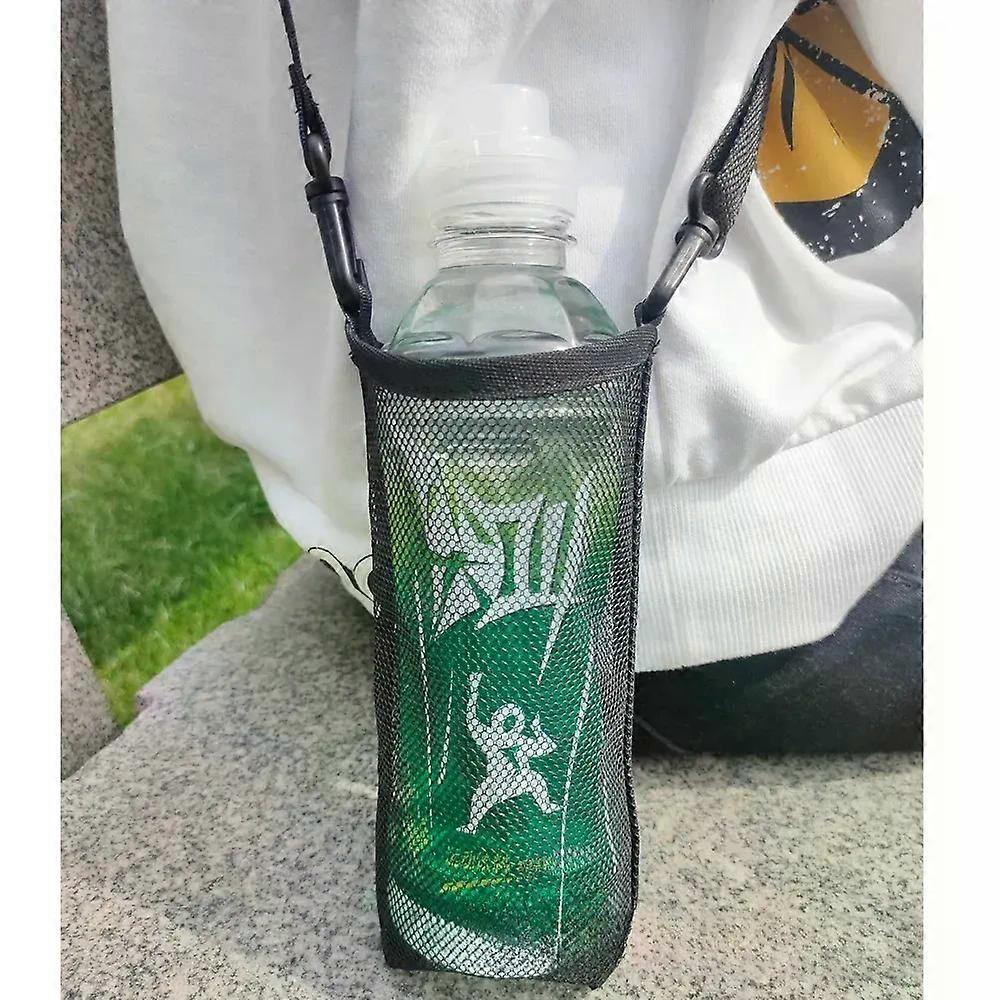 sac en maille à bandoulière unique pour spot de camping, sac suspendu de tasse d’eau portable, sac en maille de tasse d’eau unisexe, housse de protection de tasse d’eau de transport