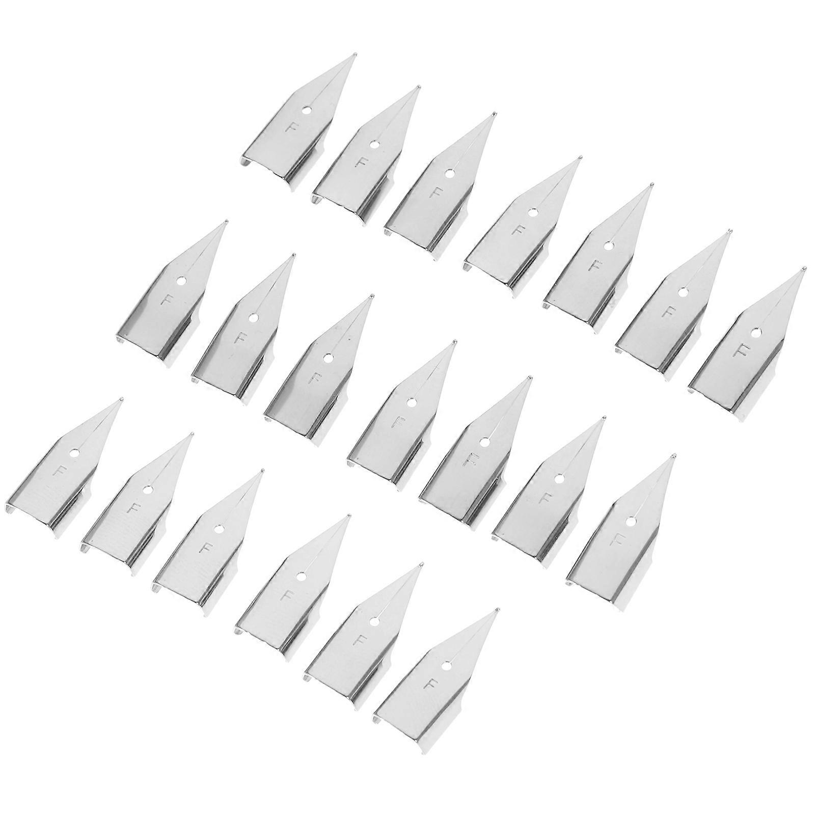 Replacement Fountain Ink Nibs Calligraphy Nibs For Home Office Travel School 1.60X0.60X0.30CM Steel 20Pcs