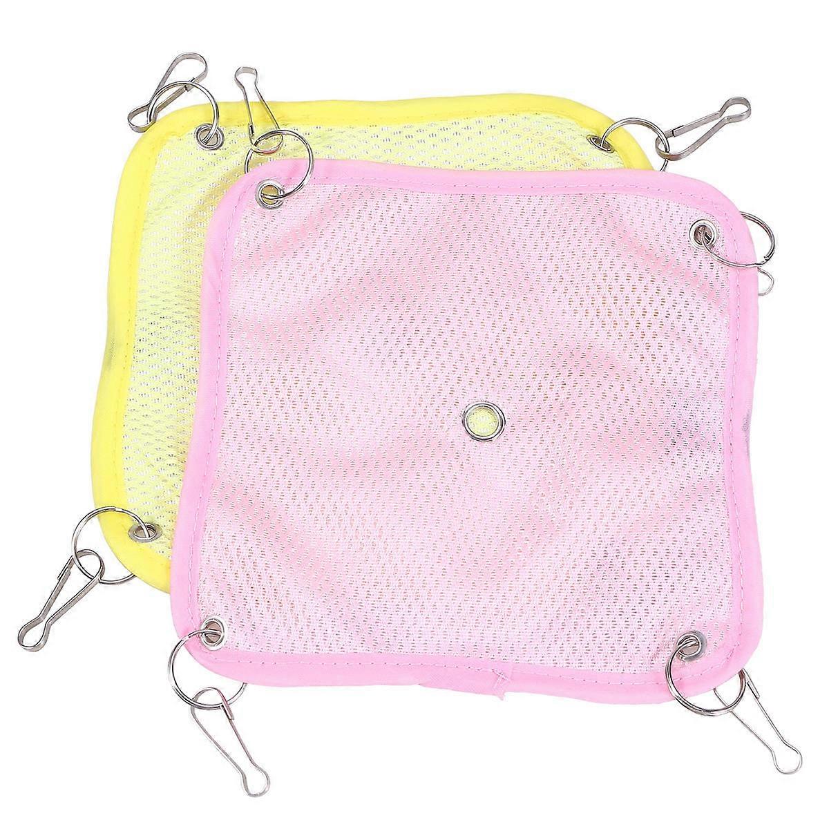Pet Floating Hammock Safety And Breathable Summer Pet Hammock For Hamster Size S 2Pcs