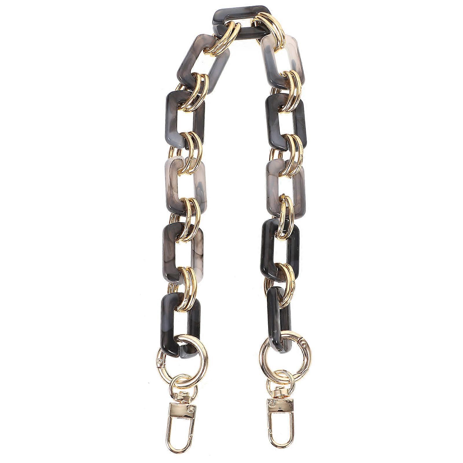 Handbag Shoulder Strap Chain Mixed Metal Finish Retro Style Bag Attachment 0.5x2x45cm 1Pack