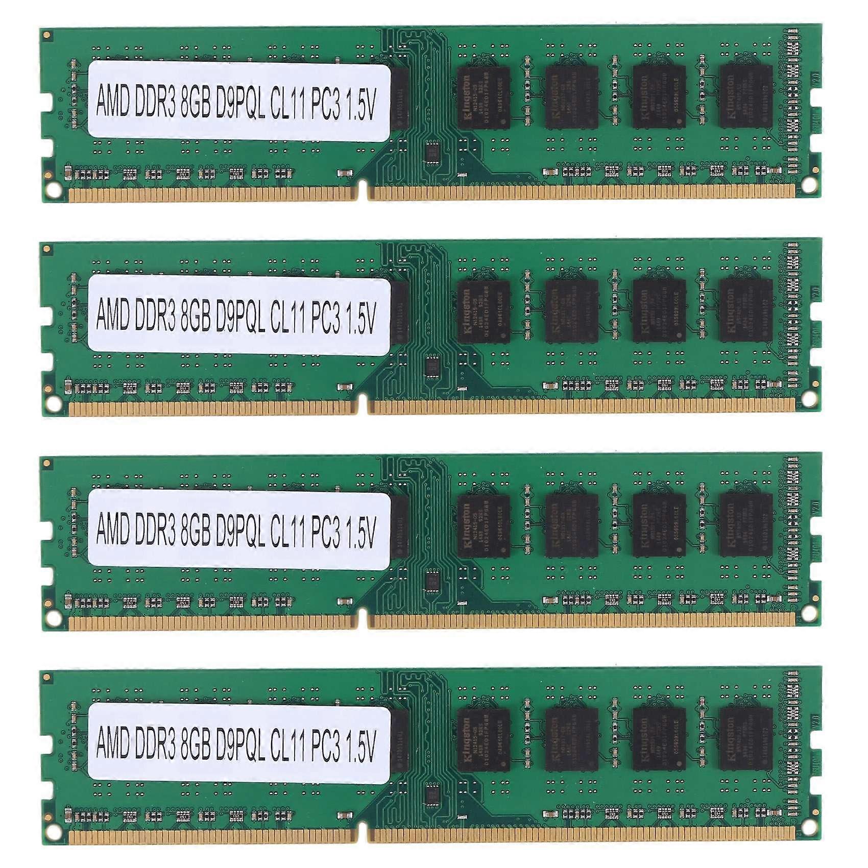 Tsulyn 4X 8Gb Ddr3 1600Mhz Ram Desktop Memory Dimm Only for Amd F2 M2 Computer Pc
