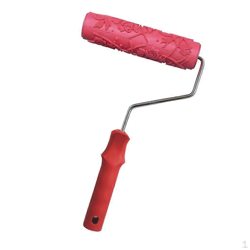 7 Inch Embossed Roller Brush with Handle , EG072T