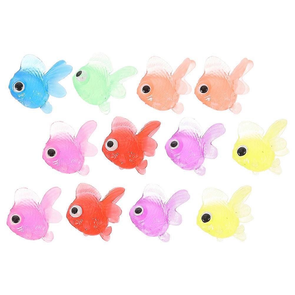 Floating Fish Artificial Goldfish Pet Owners Home Decoration High Simulation 2.8x2.5cm Corrosion Resistance 12Set