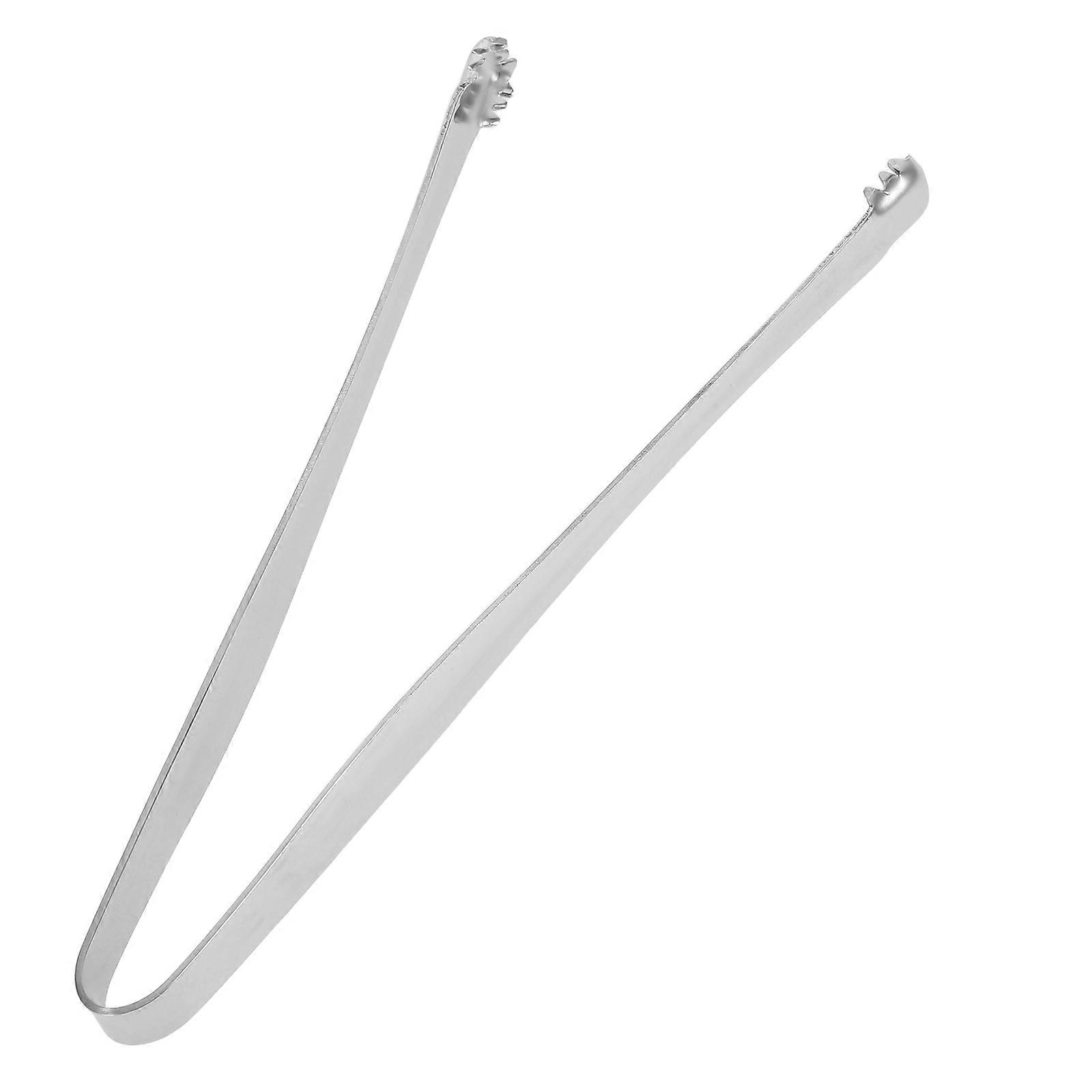 Multi-Functional Stainless Steel Ice Cube Tongs For Coffee And Tea Use With Nonslip Grip Long Handle 1Pack